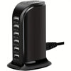 USB Desktop Charging Station, 30 W 6-Port Tower Portable Travel