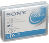Sony DG60P 4mm DDS-1 Backup Tape (1.3GB/2.6GB 60m Retail Pack)