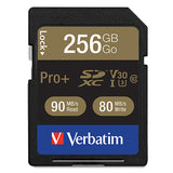 Verbatim ProPlus SDXC Memory Card, 99141, 256GB, 600x, UHS-1, U3, Class 10