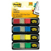 3M Post-it Smaller Size Flags Red Yellow Blue Green .47 in x 1.7 in 35 flgs/color 4/pack