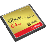 SanDisk Extreme CompactFlash Memory Card, SDCFXS-064G-A46, 64GB, 120 Mbps