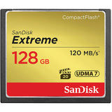 SanDisk Extreme CompactFlash Memory Card, SDCFXS-128G-A46, 128GB, 120 Mbps