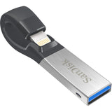 SanDisk iXpand Lightening USB Flash Drive 256GB USB 3.0 SDIX30N-256G-AN6NE Black/Silver