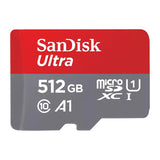 SanDisk Ultra microSDHC Memory Card, 512GB, 150MB/s, C10, UHS, U1, A1, Card W/Adapter