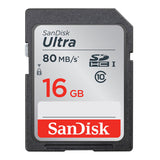 SanDisk Ultra SDHC Memory Card, 16GB, SDSDUNC-016G-AN6IN, Class 10/UHS-I, 80MB/S