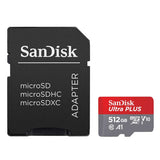 SanDisk Ultra microSDHC Memory Card, 512GB, 120MB/s, C10, UHS, U1, A1, Card W/Adapter