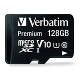 Verbatim Premium microSDXC Memory Card, 44085, With Adapter, 128GB, UHS-1, Class 10, TAA